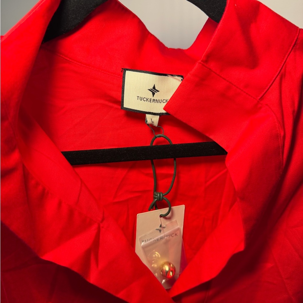 Tuckernuck Vibrant Red Women's Blouse - Picture 2 of 5